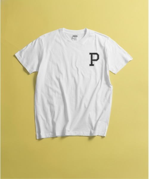 minius(ミニウス)の「【Alphabet 】オリジナルアルファベットデザイン アメカジカレッジロゴプリント半袖ホワイトTシャツ(Tシャツ/カットソー・メンズ・A/B/C/D/E/F/G/H/I/J/K/L/M/N/O/P/Q/R/S/T/U/V/W/X/Y/Z・SMALL/MEDIUM/LARGE/X-LARGE)」の16枚目の写真