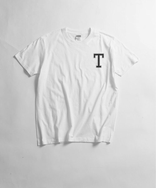 minius(ミニウス)の「【Alphabet 】オリジナルアルファベットデザイン アメカジカレッジロゴプリント半袖ホワイトTシャツ(Tシャツ/カットソー・メンズ・A/B/C/D/E/F/G/H/I/J/K/L/M/N/O/P/Q/R/S/T/U/V/W/X/Y/Z・SMALL/MEDIUM/LARGE/X-LARGE)」の20枚目の写真