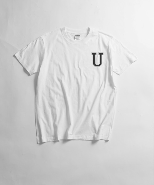 minius(ミニウス)の「【Alphabet 】オリジナルアルファベットデザイン アメカジカレッジロゴプリント半袖ホワイトTシャツ(Tシャツ/カットソー・メンズ・A/B/C/D/E/F/G/H/I/J/K/L/M/N/O/P/Q/R/S/T/U/V/W/X/Y/Z・SMALL/MEDIUM/LARGE/X-LARGE)」の21枚目の写真