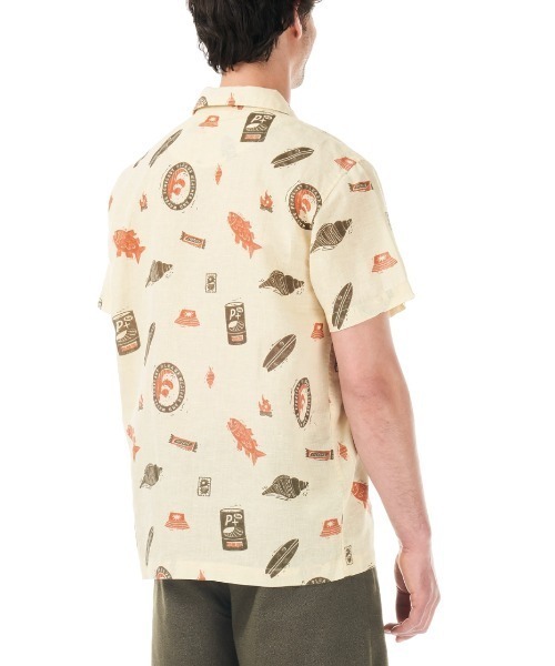 PICTURE ORGANIC CLOTHING(ピクチャーオーガニッククロージング)の「【PICTURE/ピクチャー】MOKARA SHIRT 半袖 総柄 オープンカラー 開襟 シャツ ポケット(シャツ/ブラウス・メンズ・ブラック×パープル/ベージュ系その他/ベージュ系その他2・MEDIUM/LARGE/X-LARGE)」の14枚目の写真