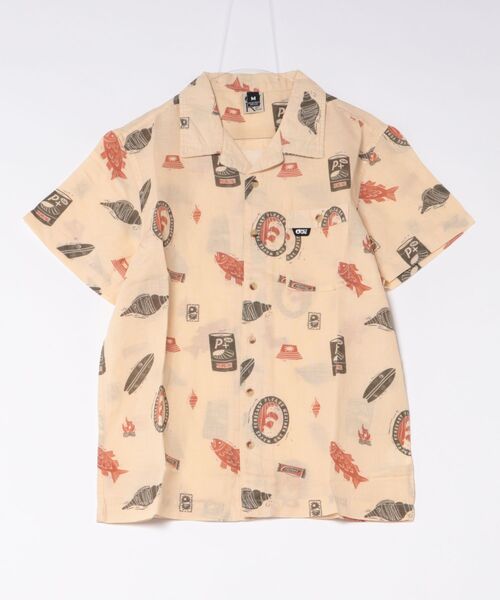 PICTURE ORGANIC CLOTHING(ピクチャーオーガニッククロージング)の「【PICTURE/ピクチャー】MOKARA SHIRT 半袖 総柄 オープンカラー 開襟 シャツ ポケット(シャツ/ブラウス・メンズ・ブラック×パープル/ベージュ系その他/ベージュ系その他2・MEDIUM/LARGE/X-LARGE)」の17枚目の写真