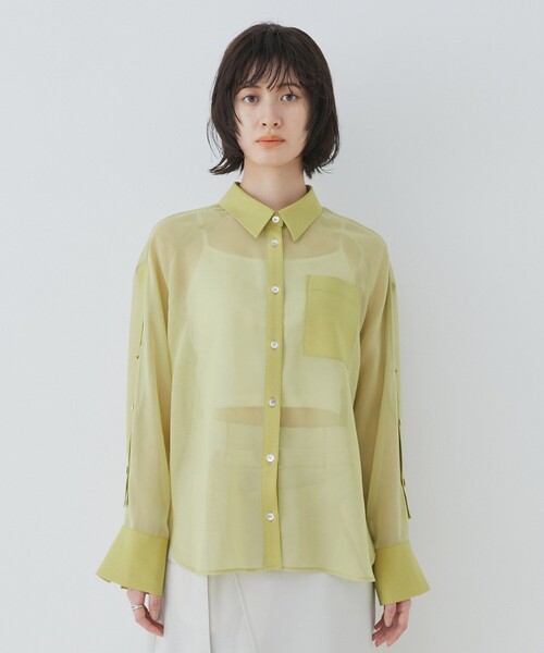 UNITED TOKYOシアートップス UNITED TOKYO tシャツ パネルレースシアープルオーバー