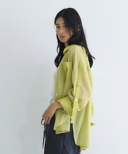 united tokyo トランスフォームシアーシャツ2way ノースリー美品 united tokyo トランスフォームシアーシャツ2way ノースリー美品
