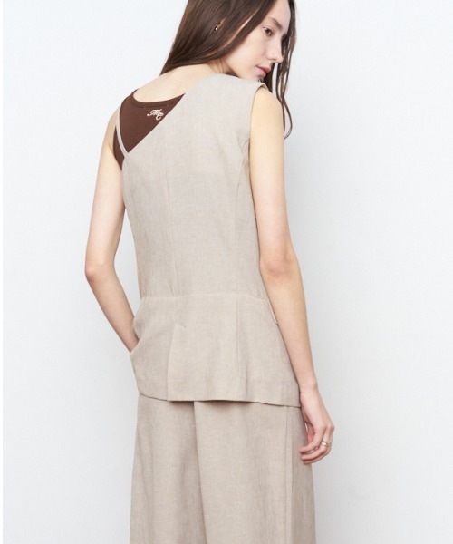 Muel Chic(ミュエルシック)の「Dakota rompers ダコタロンパース(サロペット/オーバーオール・レディース・ライトブルー/ベージュ/ネイビー・FREE)」の11枚目の写真