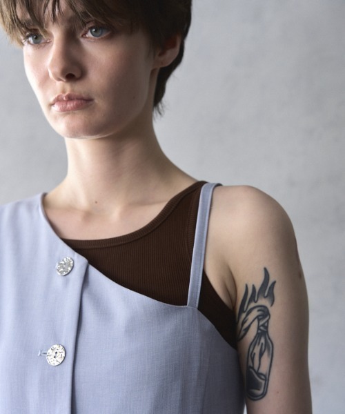 Muel Chic(ミュエルシック)の「Dakota rompers ダコタロンパース(サロペット/オーバーオール・レディース・ライトブルー/ベージュ/ネイビー・FREE)」の20枚目の写真