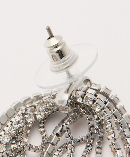 BABYLONE（バビロン）の「フリンジピアス（ピアス（両耳用）・レディース・シルバーグレー・FREE）」の5枚目の写真