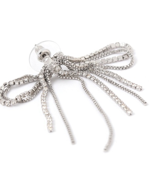 BABYLONE（バビロン）の「フリンジピアス（ピアス（両耳用）・レディース・シルバーグレー・FREE）」の6枚目の写真