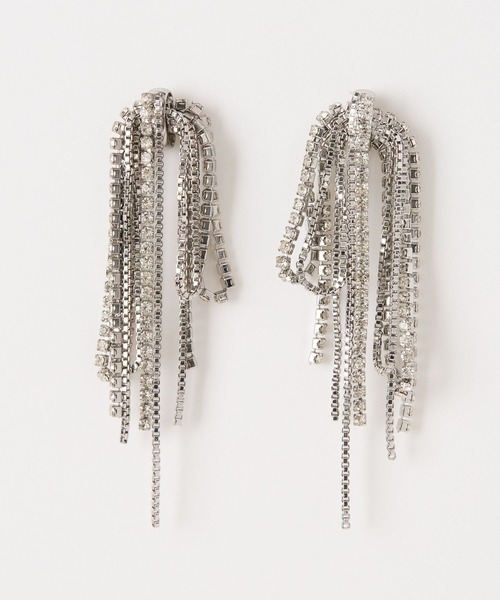 BABYLONE（バビロン）の「フリンジピアス（ピアス（両耳用）・レディース・シルバーグレー・FREE）」の2枚目の写真