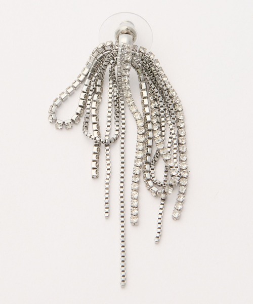 BABYLONE（バビロン）の「フリンジピアス（ピアス（両耳用）・レディース・シルバーグレー・FREE）」の3枚目の写真