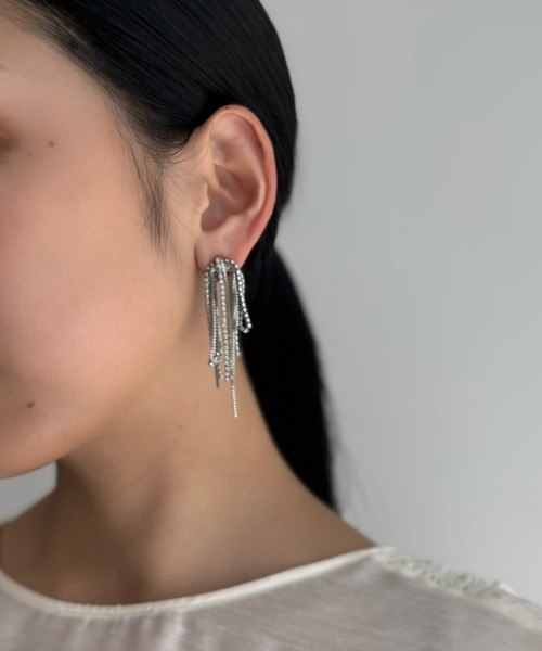 BABYLONE（バビロン）の「フリンジピアス（ピアス（両耳用）・レディース・シルバーグレー・FREE）」の9枚目の写真
