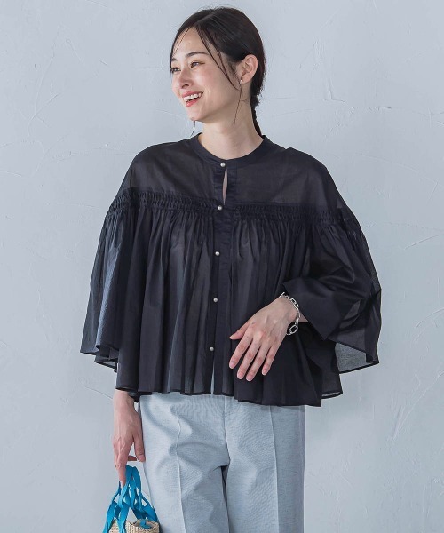 LAUTREAMONT(ロートレアモン)の「ピンタックcottonブラウス≪洗濯機で洗える≫(シャツ/ブラウス・レディース・ブラック/ホワイト/オレンジ・9号)」の22枚目の写真