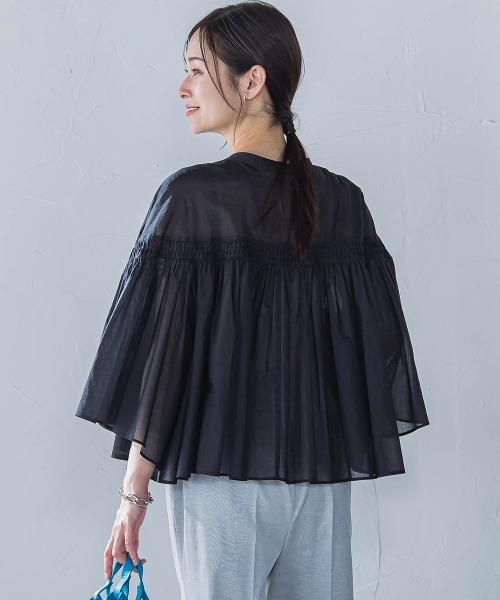 LAUTREAMONT(ロートレアモン)の「ピンタックcottonブラウス≪洗濯機で洗える≫(シャツ/ブラウス・レディース・ブラック/ホワイト/オレンジ・9号)」の20枚目の写真