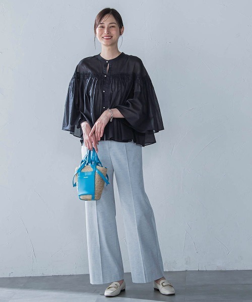 LAUTREAMONT(ロートレアモン)の「ピンタックcottonブラウス≪洗濯機で洗える≫(シャツ/ブラウス・レディース・ブラック/ホワイト/オレンジ・9号)」の17枚目の写真