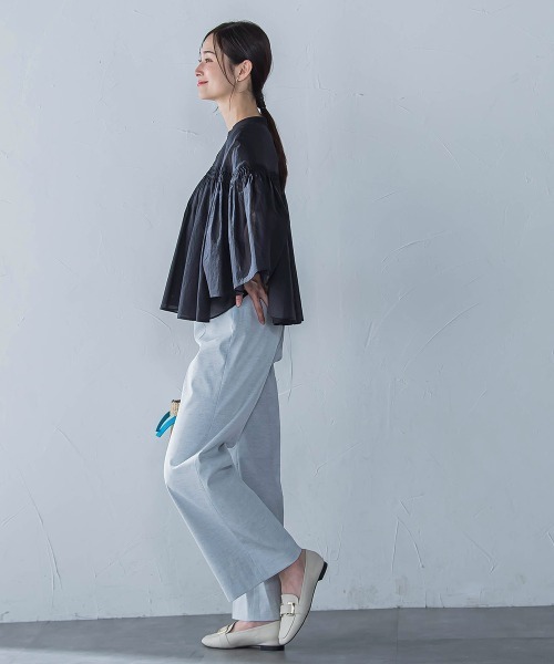 LAUTREAMONT(ロートレアモン)の「ピンタックcottonブラウス≪洗濯機で洗える≫(シャツ/ブラウス・レディース・ブラック/ホワイト/オレンジ・9号)」の15枚目の写真