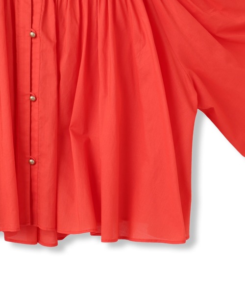 セール】ピンタックcottonブラウス≪洗濯機で洗える≫（シャツ