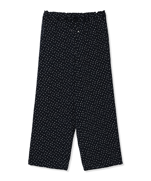 Petit Honfleur（プチオンフルール）の「【接触冷感】ストレッチドットプリントパンツ（スラックス・レディース・ネイビー・M/L）」の7枚目の写真
