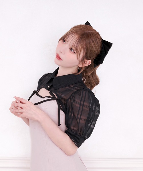 apres jour(アプレジュール)の「【SET着用可能】ショートボレロブラウス(シャツ/ブラウス・レディース・ホワイト系その他/ホワイト/ブラック系その他/ブラック・フリー/X-LARGE)」の22枚目の写真