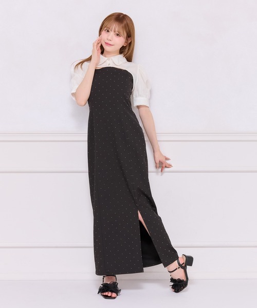 apres jour(アプレジュール)の「【SET着用可能】ショートボレロブラウス(シャツ/ブラウス・レディース・ホワイト系その他/ホワイト/ブラック系その他/ブラック・フリー/X-LARGE)」の6枚目の写真