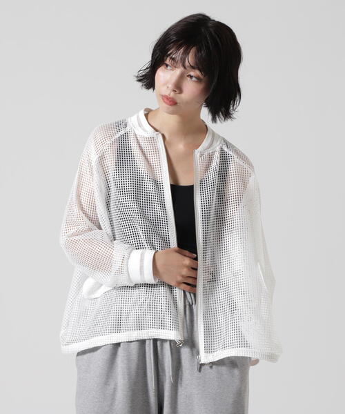 DROIT BELLO（ドロイトベロ）の「DROIT BELLO（ドロイトベロ）オーバーサイズメッシュブルゾン（ブルゾン・レディース・ホワイト系2/ブラック・F）」の18枚目の写真