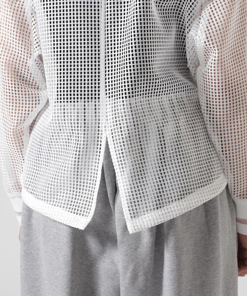 DROIT BELLO（ドロイトベロ）の「DROIT BELLO（ドロイトベロ）オーバーサイズメッシュブルゾン（ブルゾン・レディース・ホワイト系2/ブラック・F）」の14枚目の写真