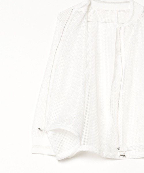 DROIT BELLO（ドロイトベロ）の「DROIT BELLO（ドロイトベロ）オーバーサイズメッシュブルゾン（ブルゾン・レディース・ホワイト系2/ブラック・F）」の6枚目の写真