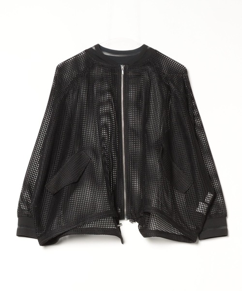 DROIT BELLO（ドロイトベロ）の「DROIT BELLO（ドロイトベロ）オーバーサイズメッシュブルゾン（ブルゾン・レディース・ホワイト系2/ブラック・F）」の7枚目の写真