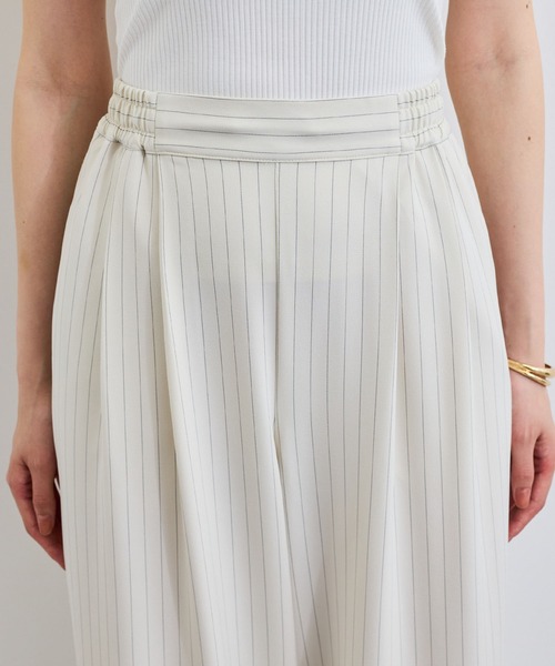 VIS（ビス）の「【接触冷感/UVケア】ピンストライプリラックスワイドパンツ（その他パンツ・レディース・グレー/キナリ/ブルー系その他・S/M）」の20枚目の写真