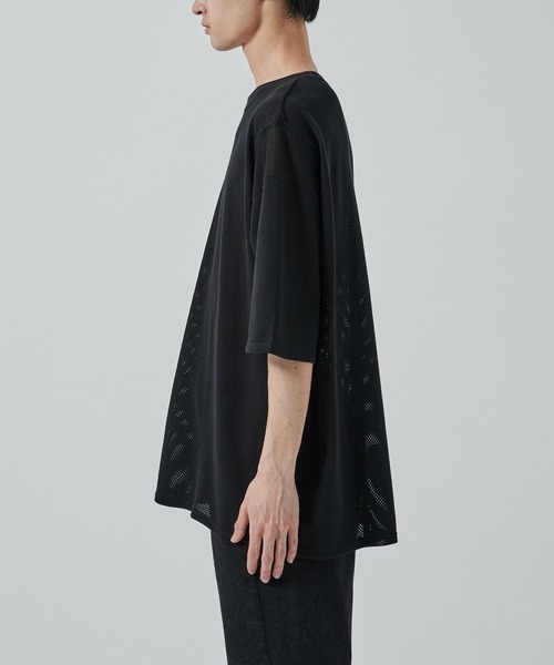 markaware（マーカウェア）の「【MARKAWARE/marka】メッシュTシャツ（Tシャツ/カットソー・メンズ・ブラック/グレー・1/2）」の4枚目の写真