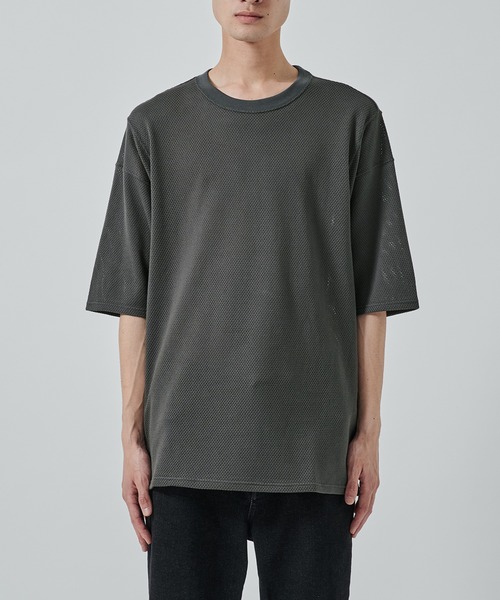 markaware（マーカウェア）の「【MARKAWARE/marka】メッシュTシャツ（Tシャツ/カットソー・メンズ・ブラック/グレー・1/2）」の10枚目の写真
