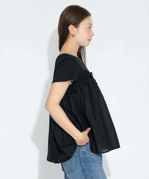 URBAN RESEARCH Sonny Label（アーバンリサーチサニーレーベル）の「フリルビスチェドッキングカットプルオーバー（Tシャツ/カットソー・レディース・ブラック/イエロー系その他/ブルー系その他・FREE）」の6枚目の写真