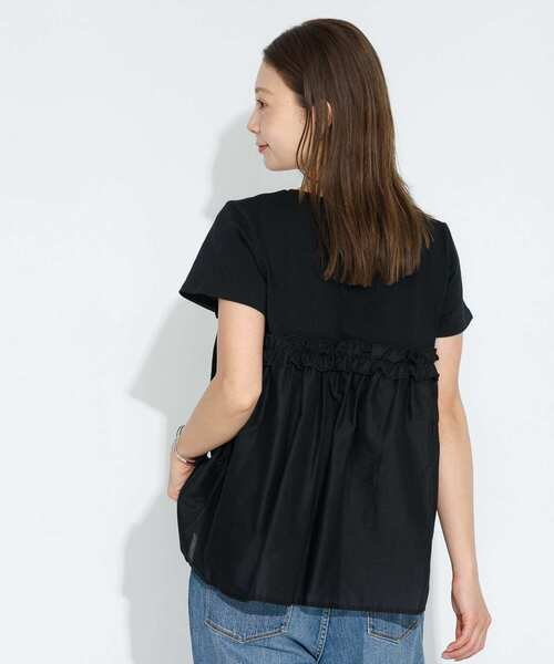 URBAN RESEARCH Sonny Label（アーバンリサーチサニーレーベル）の「フリルビスチェドッキングカットプルオーバー（Tシャツ/カットソー・レディース・ブラック/イエロー系その他/ブルー系その他・FREE）」の7枚目の写真