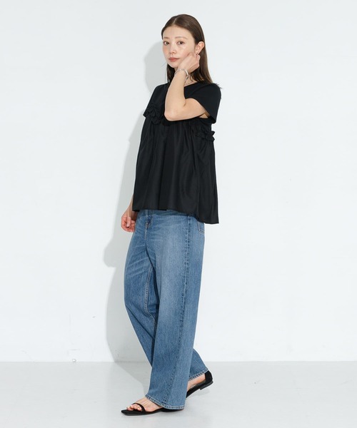 URBAN RESEARCH Sonny Label（アーバンリサーチサニーレーベル）の「フリルビスチェドッキングカットプルオーバー（Tシャツ/カットソー・レディース・ブラック/イエロー系その他/ブルー系その他・FREE）」の9枚目の写真