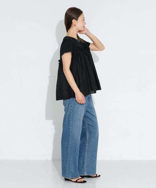 URBAN RESEARCH Sonny Label（アーバンリサーチサニーレーベル）の「フリルビスチェドッキングカットプルオーバー（Tシャツ/カットソー・レディース・ブラック/イエロー系その他/ブルー系その他・FREE）」の10枚目の写真