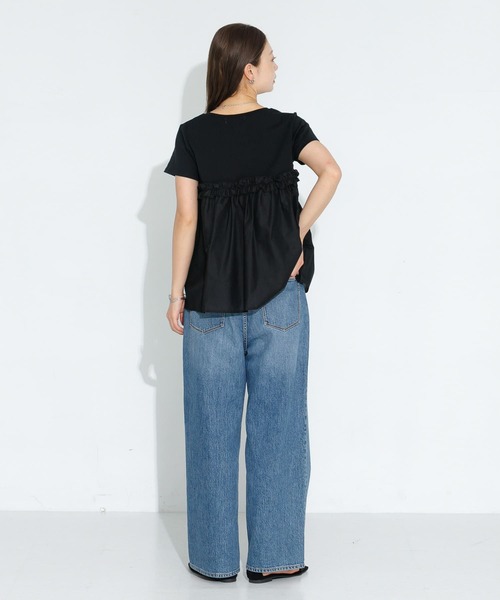 URBAN RESEARCH Sonny Label（アーバンリサーチサニーレーベル）の「フリルビスチェドッキングカットプルオーバー（Tシャツ/カットソー・レディース・ブラック/イエロー系その他/ブルー系その他・FREE）」の11枚目の写真