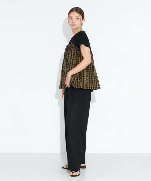 URBAN RESEARCH Sonny Label（アーバンリサーチサニーレーベル）の「フリルビスチェドッキングカットプルオーバー（Tシャツ/カットソー・レディース・ブラック/イエロー系その他/ブルー系その他・FREE）」の18枚目の写真