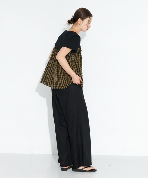 URBAN RESEARCH Sonny Label（アーバンリサーチサニーレーベル）の「フリルビスチェドッキングカットプルオーバー（Tシャツ/カットソー・レディース・ブラック/イエロー系その他/ブルー系その他・FREE）」の19枚目の写真