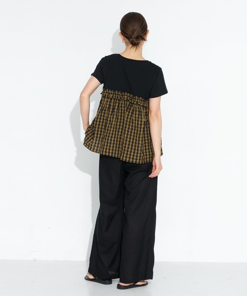 URBAN RESEARCH Sonny Label（アーバンリサーチサニーレーベル）の「フリルビスチェドッキングカットプルオーバー（Tシャツ/カットソー・レディース・ブラック/イエロー系その他/ブルー系その他・FREE）」の20枚目の写真