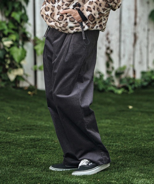 CAMBIO（カンビオ）の「mp13787- Stretch Corduroy Wide Straight Pants ワイドストレートパンツ（その他パンツ・メンズ・サンドベージュ/チャコール/ブラック/アーミー・S/M/L）」の14枚目の写真