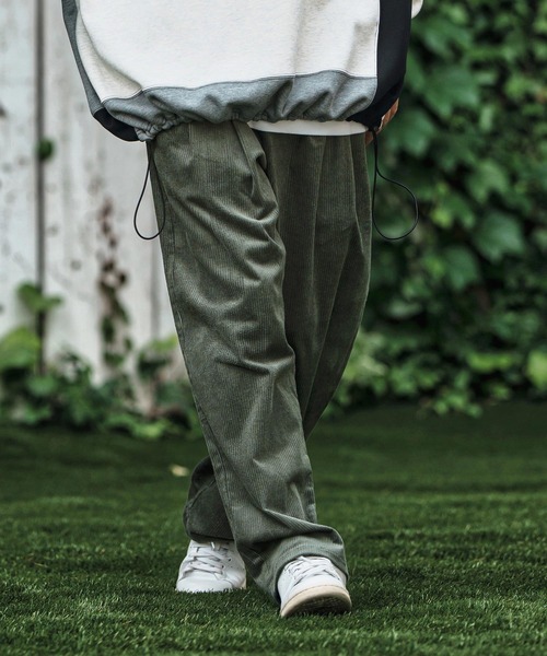 CAMBIO（カンビオ）の「mp13787- Stretch Corduroy Wide Straight Pants ワイドストレートパンツ（その他パンツ・メンズ・サンドベージュ/チャコール/ブラック/アーミー・S/M/L）」の17枚目の写真