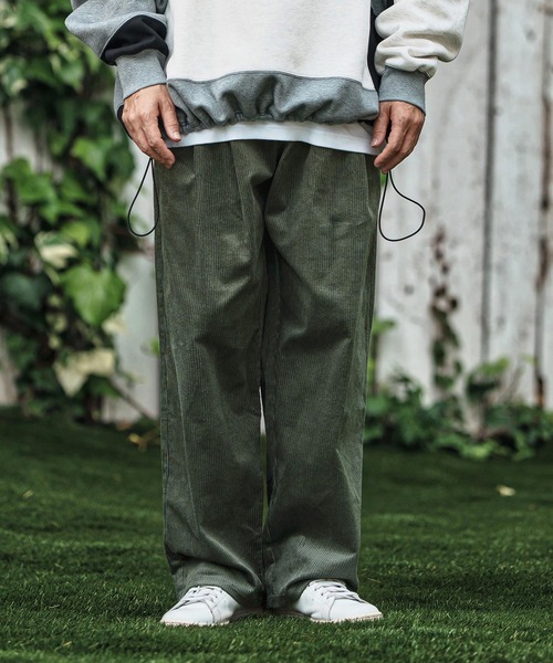 CAMBIO（カンビオ）の「mp13787- Stretch Corduroy Wide Straight Pants ワイドストレートパンツ（その他パンツ・メンズ・サンドベージュ/チャコール/ブラック/アーミー・S/M/L）」の18枚目の写真