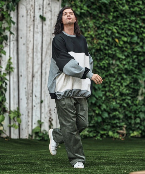 CAMBIO（カンビオ）の「mp13787- Stretch Corduroy Wide Straight Pants ワイドストレートパンツ（その他パンツ・メンズ・サンドベージュ/チャコール/ブラック/アーミー・S/M/L）」の19枚目の写真