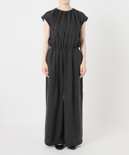 追加3》キュプラギャザーネックオールインワン（つなぎ/オールインワン