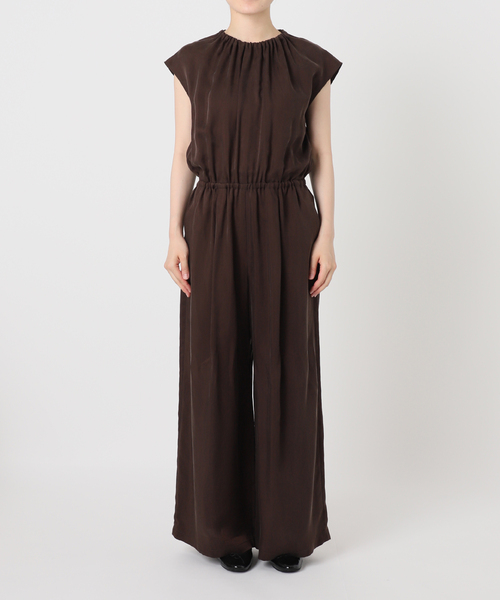 追加3》キュプラギャザーネックオールインワン（つなぎ/オールインワン