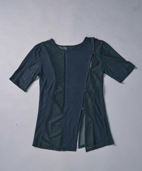 セール】【led.tokyo】SHEER DOCKING TEE/シアードッキングT