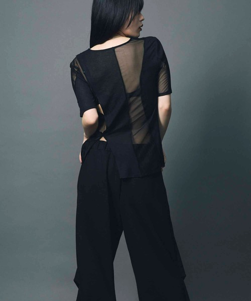 led.tokyo シアードッキングTシャツ セール】【led.tokyo】SHEER DOCKING TEE/シアードッキングT