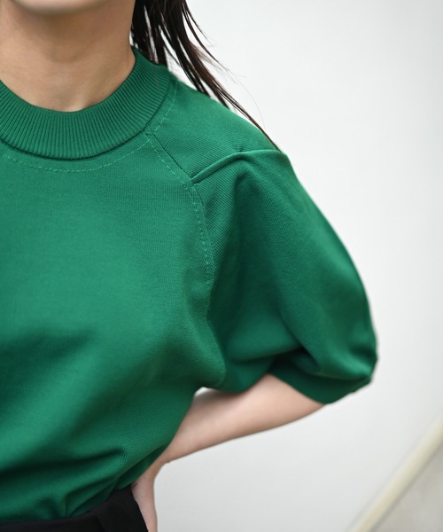 Marient（マリエント）の「ラグランタックサマーKT（ニット/セーター・レディース・ネイビー/ホワイト/グリーン・FREE）」の2枚目の写真