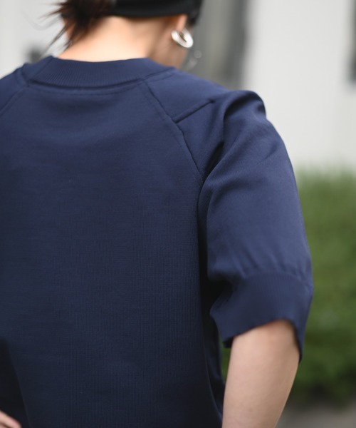 Marient（マリエント）の「ラグランタックサマーKT（ニット/セーター・レディース・ネイビー/ホワイト/グリーン・FREE）」の16枚目の写真