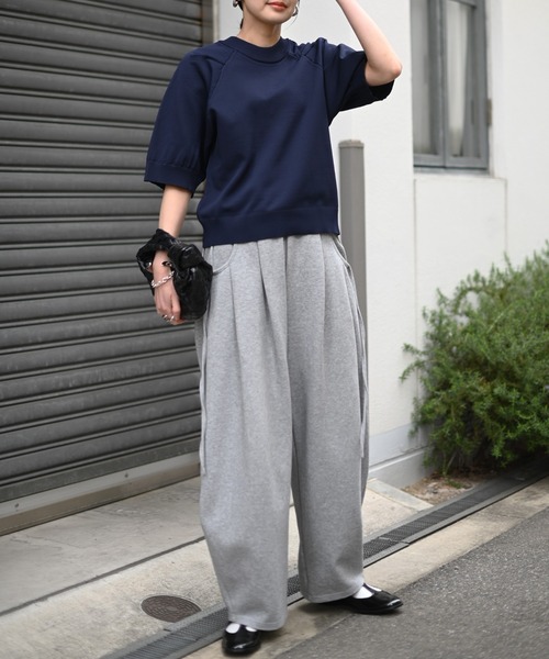 Marient（マリエント）の「ラグランタックサマーKT（ニット/セーター・レディース・ネイビー/ホワイト/グリーン・FREE）」の14枚目の写真