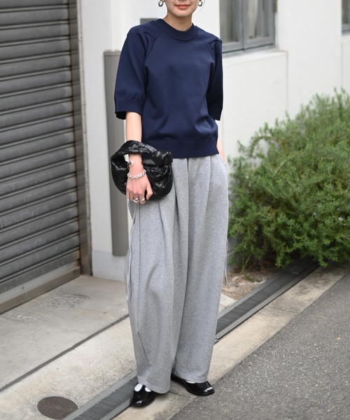 Marient（マリエント）の「ラグランタックサマーKT（ニット/セーター・レディース・ネイビー/ホワイト/グリーン・FREE）」の12枚目の写真