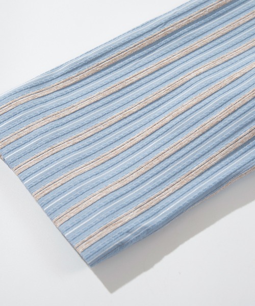 HOOK（フック）の「HOOK -original-　レトロ調ストライプ柄テーラードジャケット（テーラードジャケット・メンズ・ブラック/ライトブルー・MEDIUM/LARGE/X-LARGE）」の8枚目の写真